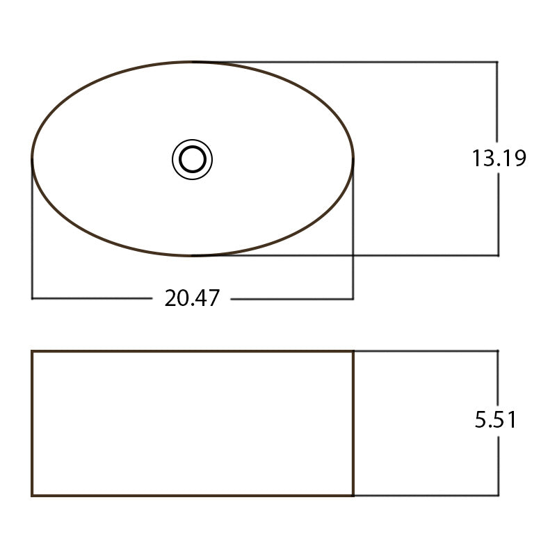 20.47-in. W Above Counter Silver Bathroom Vessel Sink For Deck Mount Deck Mount Drilling