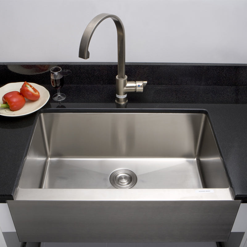 33-in. W CSA Approved Stainless Steel Kitchen Sink With 1 Bowl And 16 Gauge - 27463  Semi-recessed installation