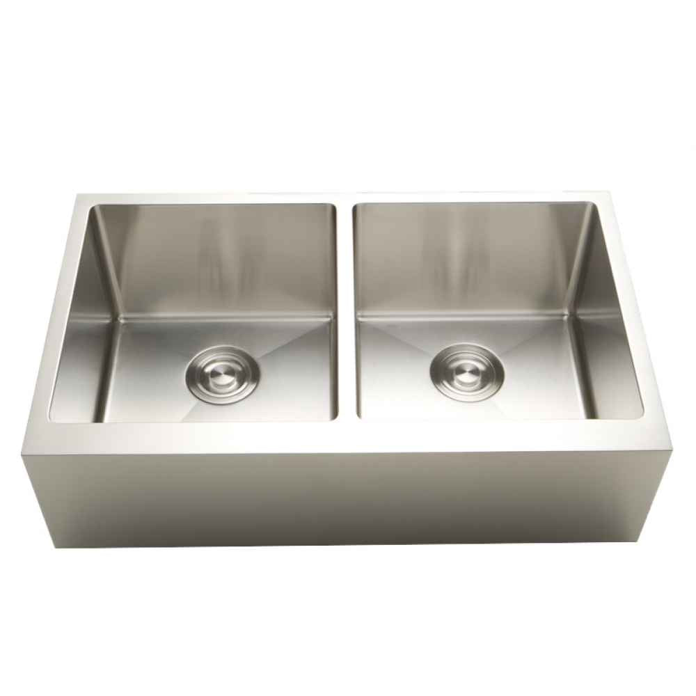 32-in. W CSA Approved Stainless Steel Kitchen Sink With 2 Bowl And 16 Gauge - 27466