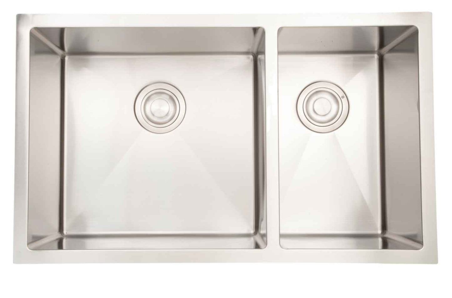 33-in. W CSA Approved Stainless Steel Kitchen Sink With 2 Bowl And 18 Gauge - 27484