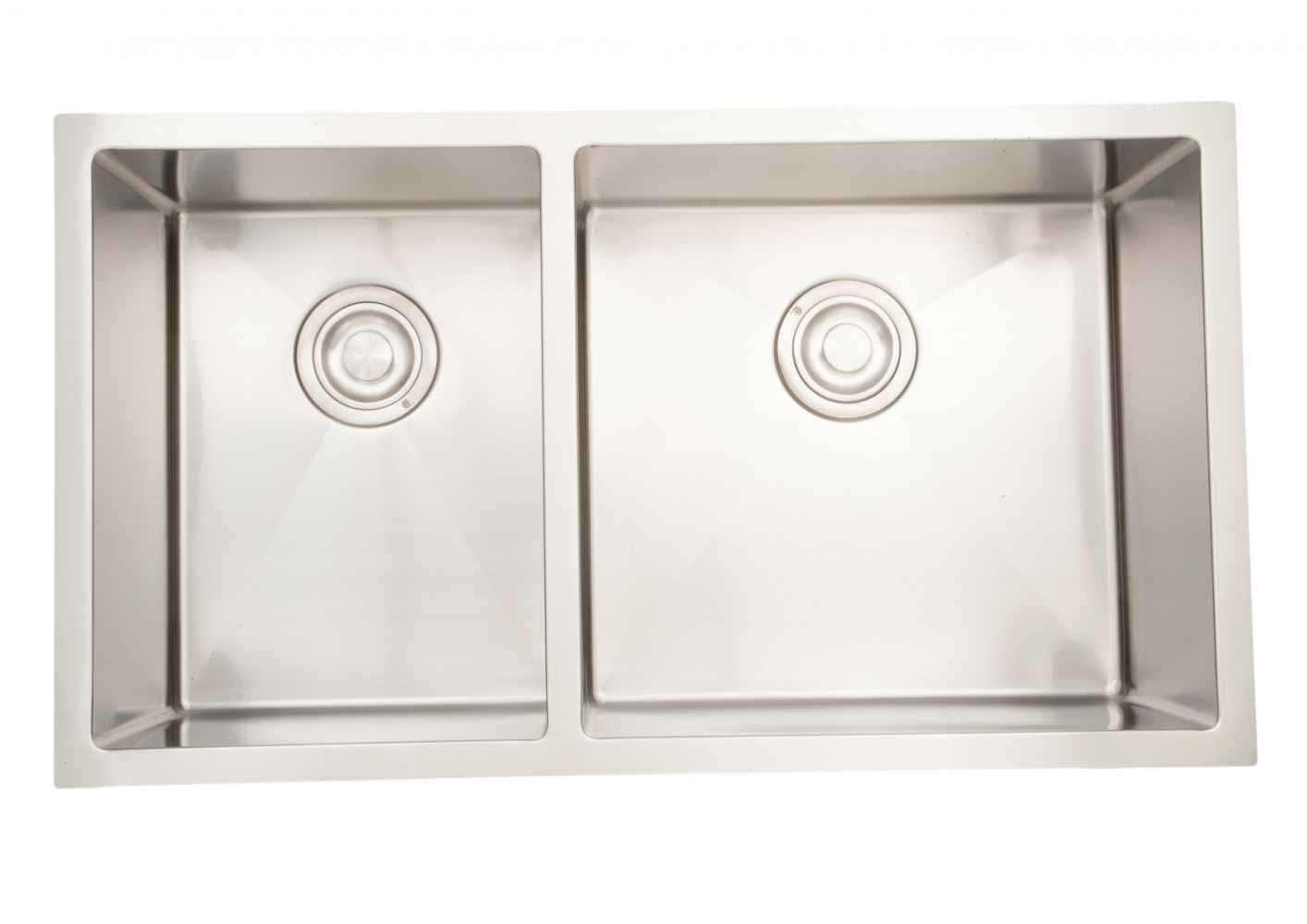 33-in. W CSA Approved Stainless Steel Kitchen Sink With 2 Bowl And 18 Gauge - 27509