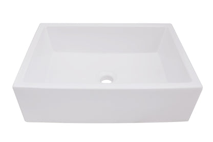 20-in. W Above Counter White Bathroom Vessel Sink For Wall Mount Wall Mount Drilling AI-27741