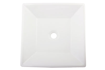 16.375-in. W Above Counter White Bathroom Vessel Sink For Wall Mount Wall Mount Drilling AI-27743