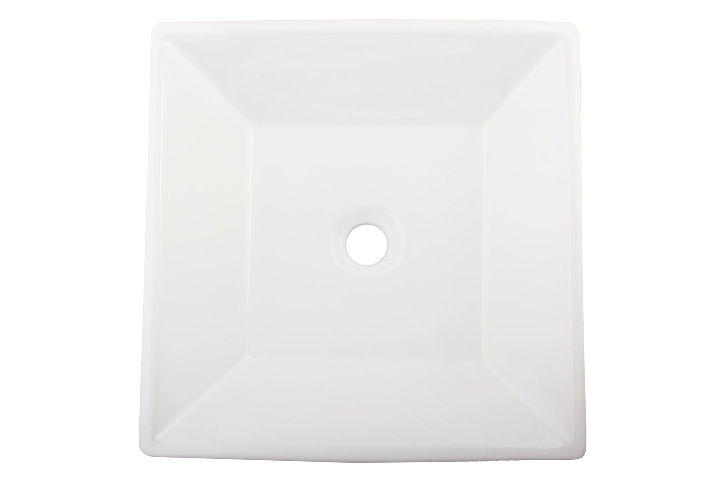 16.375-in. W Above Counter White Bathroom Vessel Sink For Wall Mount Wall Mount Drilling AI-27743