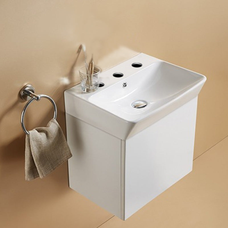 19.88-in. W Above Counter White Bathroom Vessel Sink For 3H8-in. Center Drilling AI-27826