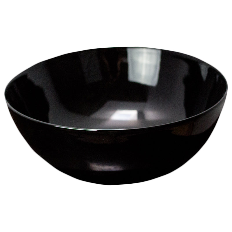 14.09-in. W Above Counter Black Bathroom Vessel Sink For Deck Mount Deck Mount Drilling AI-27858