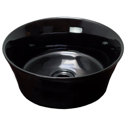 15.9-in. W Above Counter Black Bathroom Vessel Sink For Deck Mount Deck Mount Drilling AI-27896