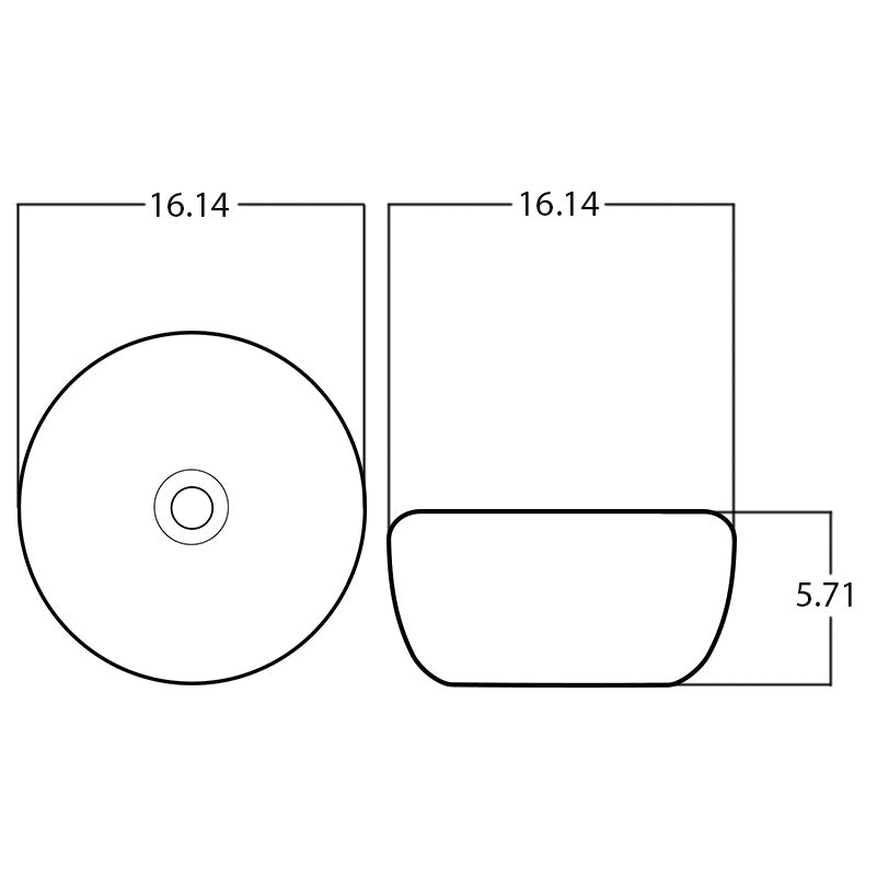 16.14-in. W Above Counter Olive Bathroom Vessel Sink For Deck Mount Deck Mount Drilling AI-27907