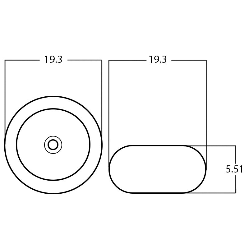 19.3-in. W Above Counter Black Swirl-White Bathroom Vessel Sink For Deck Mount Deck Mount Drilling AI-27924