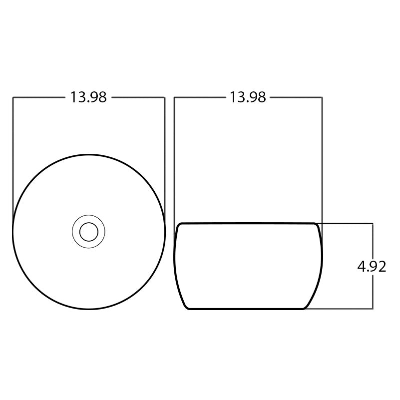 13.98-in. W Above Counter Black Swirl Bathroom Vessel Sink For Deck Mount Deck Mount Drilling AI-27928