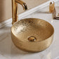 13.98-in. W Above Counter Gold Bathroom Vessel Sink For Wall Mount Wall Mount Drilling AI-28046