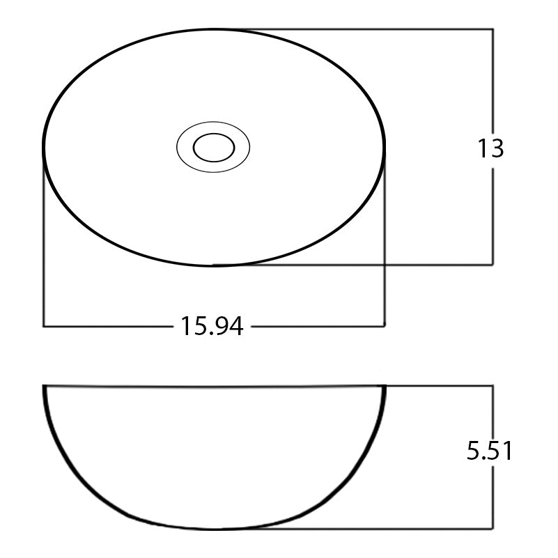 15.94-in.  Above Counter Silver Bathroom Vessel Sink For Wall Mount Wall Mount Drilling AI-28054