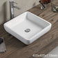 15.9-in. W Above Counter White Bathroom Vessel Sink For Deck Mount Deck Mount Drilling AI-28219