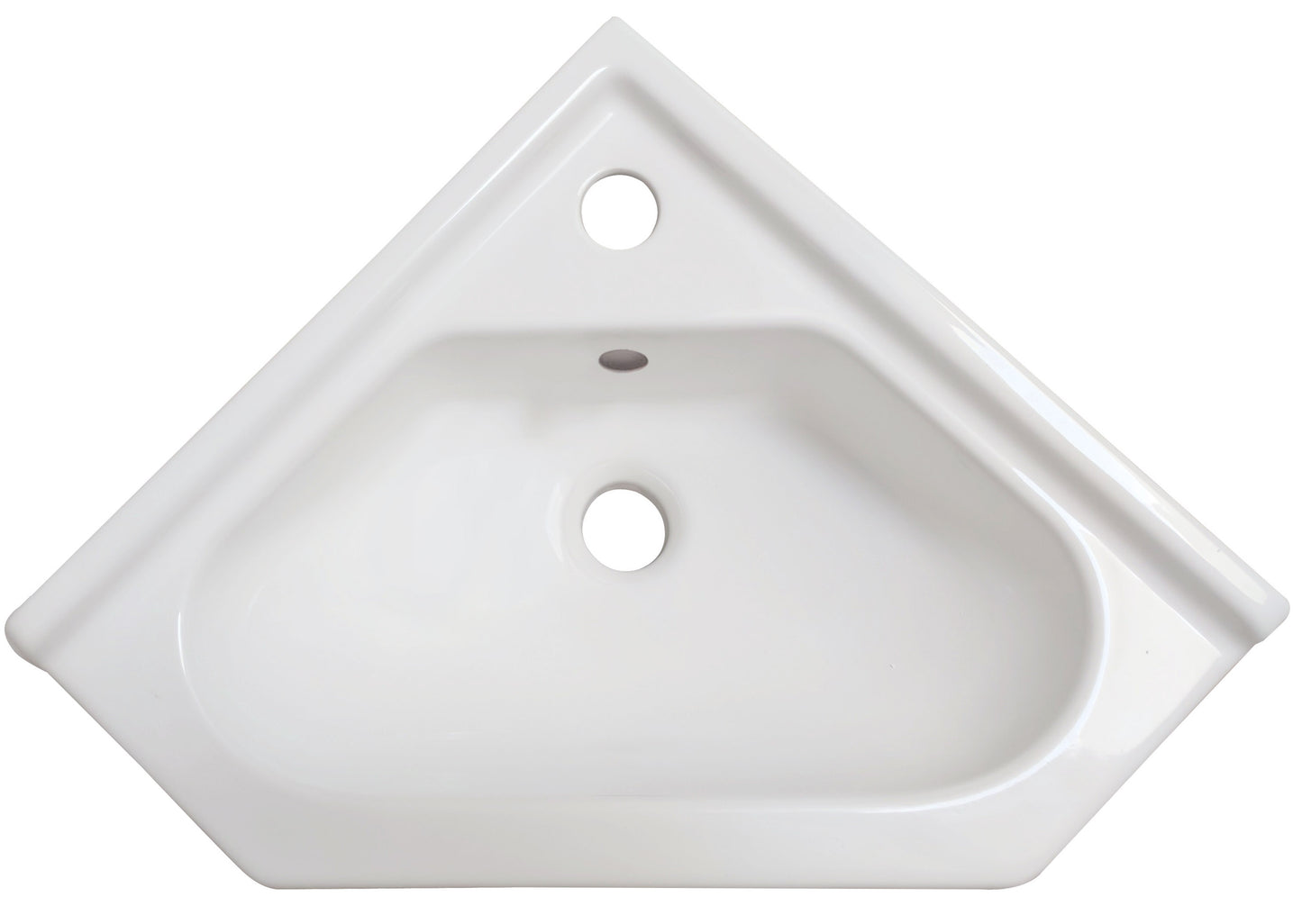 21.5-in. W Above Counter White Bathroom Vessel Sink For 1 Hole Center Drilling AI 28229