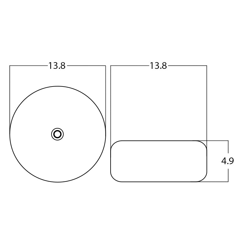 13.8-in. W Above Counter Black Bathroom Vessel Sink For Wall Mount Wall Mount Drilling AI-28246