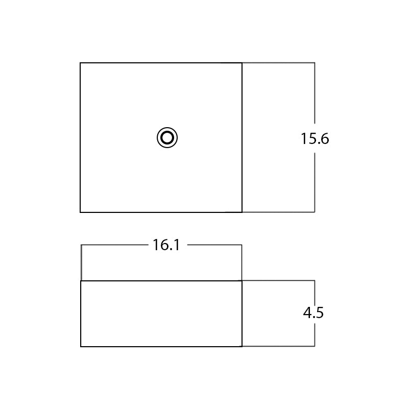 16.1-in. W Above Counter White Bathroom Vessel Sink For Wall Mount Wall Mount Drilling AI-28258