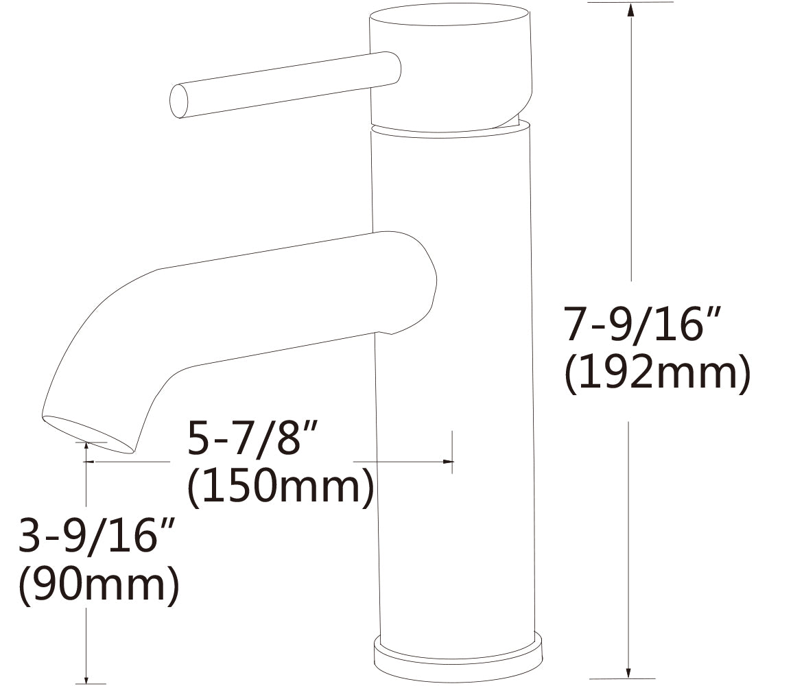 1 Hole CUPC Stainless Steel Bathroom Sink Faucet Brushed Nickel Lead Free Brass AI-28788