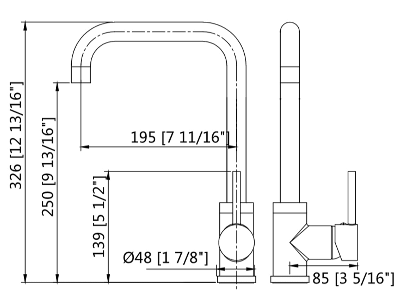 1 Hole CUPC Approved Stainless Steel Faucet In Chrome Color AI-29310