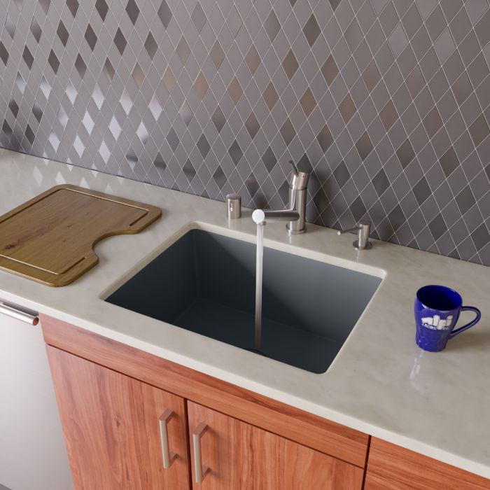 AB2420UM 24" Undermount Single Granite Composite Kitchen Sink