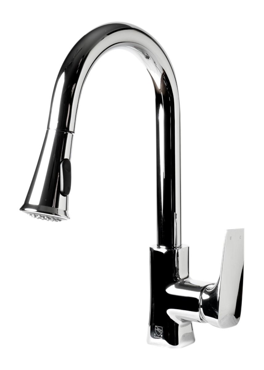 ABKF3889 Square Gooseneck Pull Down Kitchen Faucet