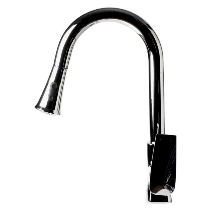 ABKF3889 Square Gooseneck Pull Down Kitchen Faucet